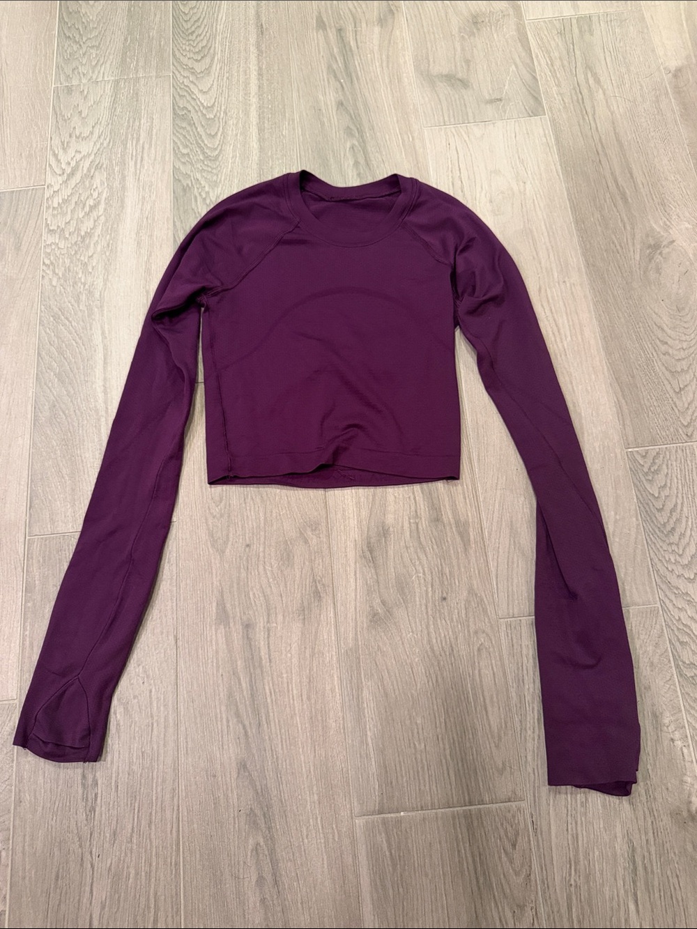 Lululemon Women’s Long-Sleeve Cropped Top in Deep Plum Size 2